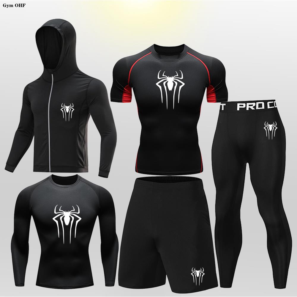 Running Jogging Gear - مجموعات قمصان MMA للملاكمة المضغوطة للأطفال
