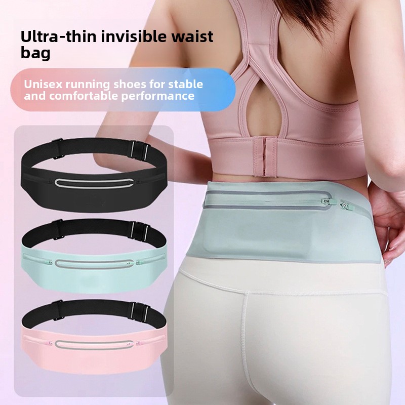 Running Gear Holder - حزام جري عاكس للضوء بثلاثة جيوب،