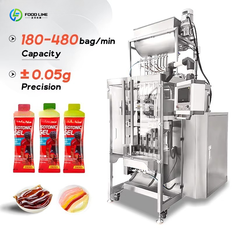 Energy Gel Pack - آلة تعبئة أوتوماتيكية متعددة المسارات للأكياس