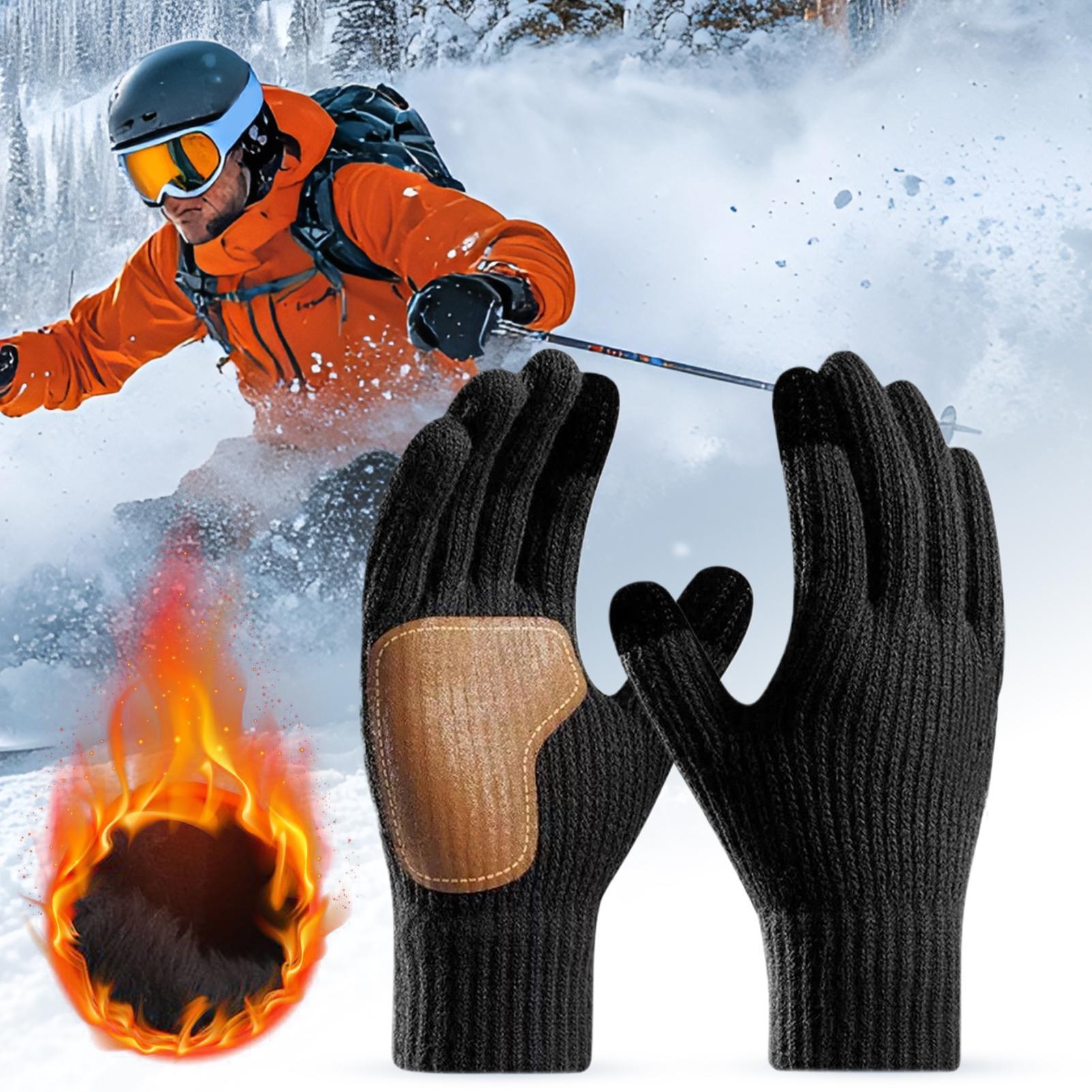 Running Gear Cold Weather Men - قفازات USB ساخنة مع شاشة تعمل