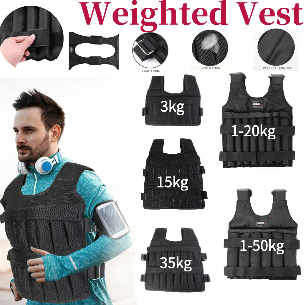 Running Jogging Gear - سترة تدريب قابلة للتعديل بوزن 3/15/35