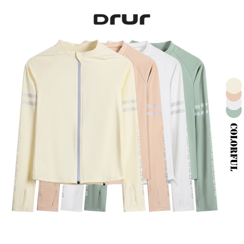 Running Gear Long Sleeve - DRUR النساء أداء اليوغا قمم تنفس