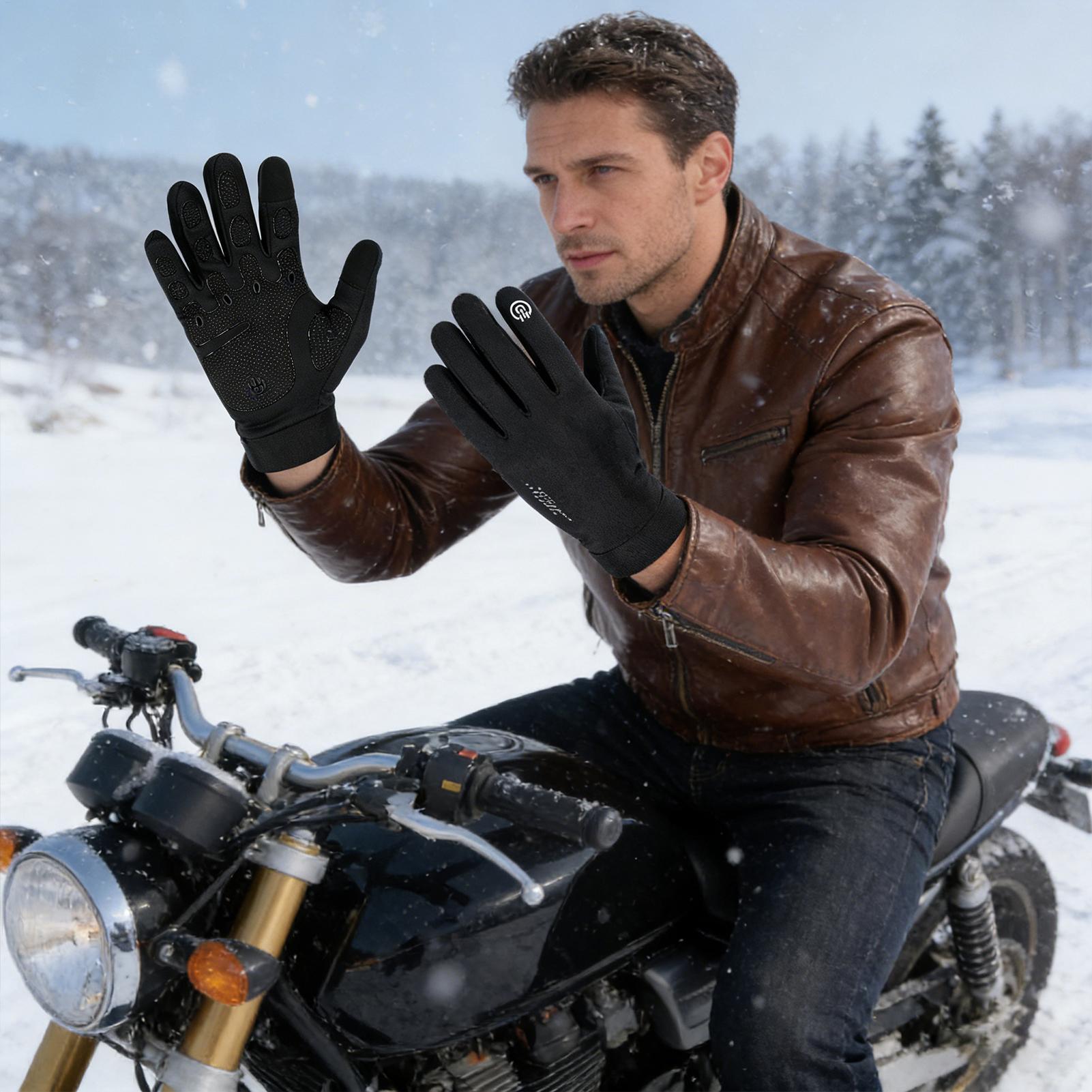Running Gear Cold Weather Men - قفازات كاملة الأصابع للطقس البارد للشتاء