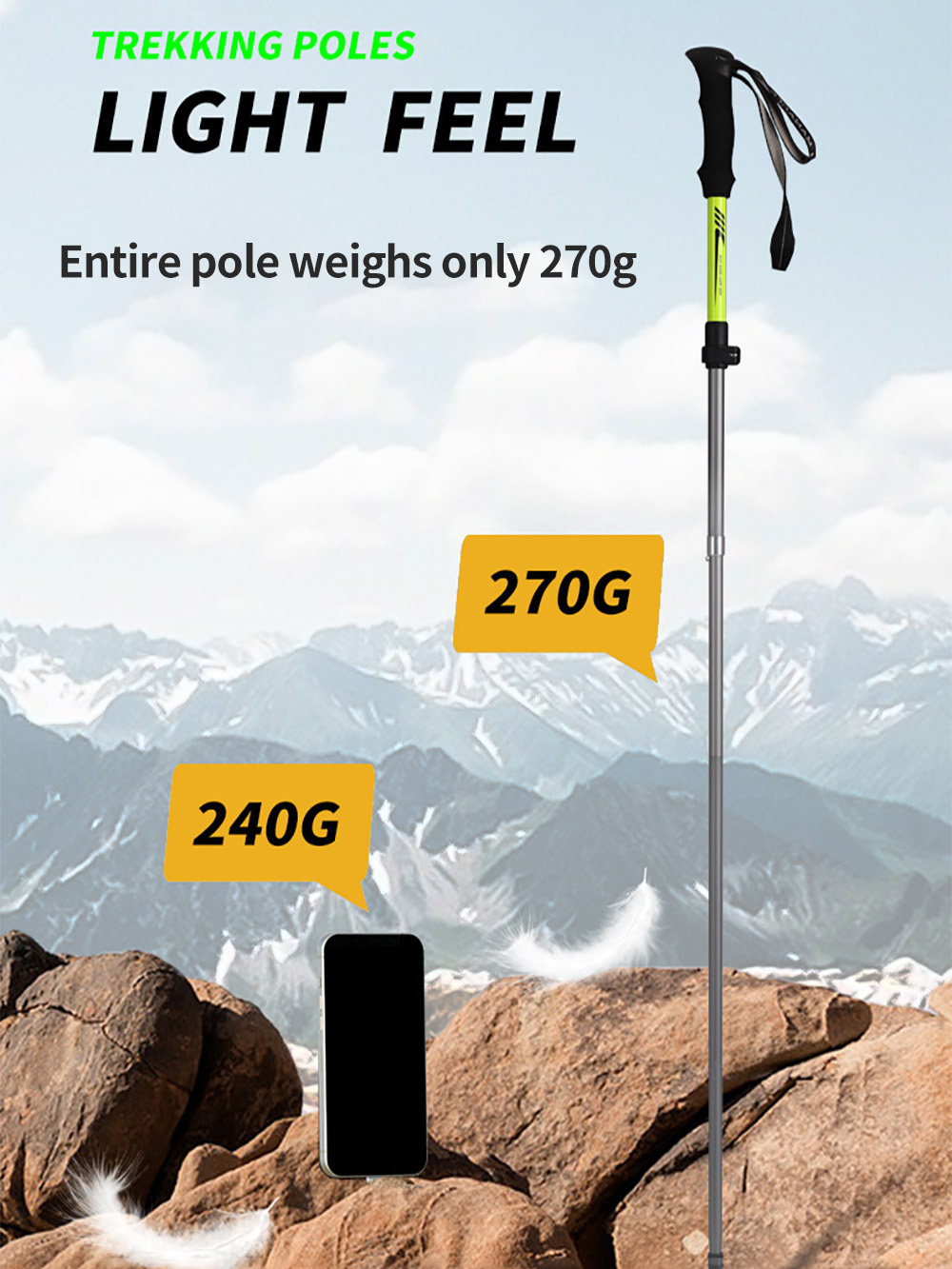 طوي الرحلات القطب 7075 الألومن - مراجعة Trekking Pole Carbon وسعره