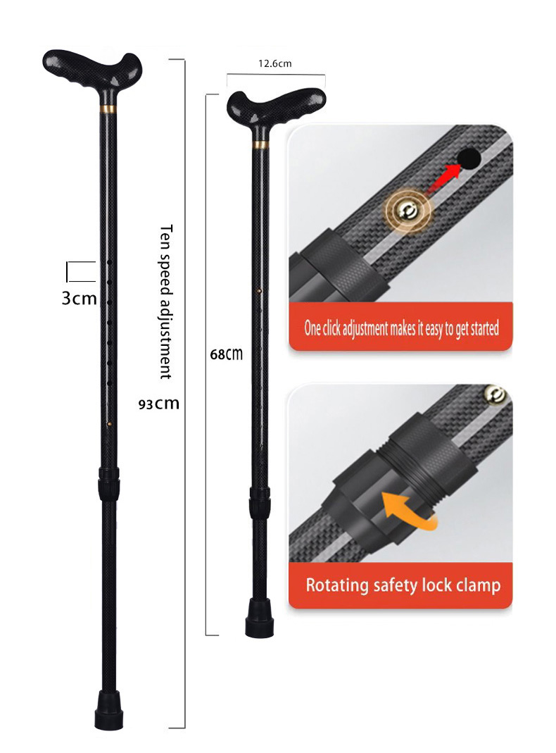 عصا مشي قابلة للسحب من الكربون - مراجعة Trekking Pole Carbon وسعره