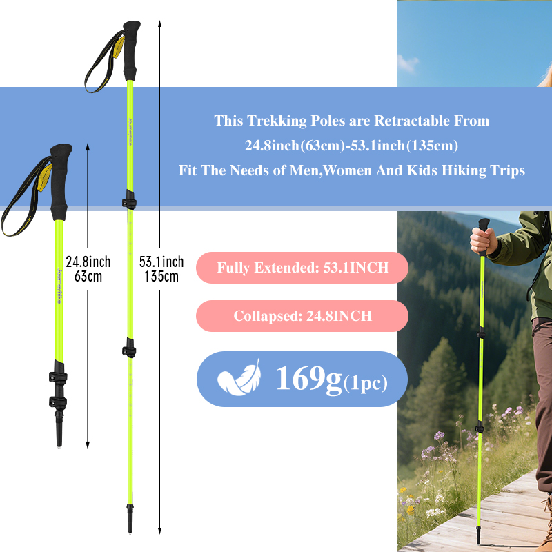 عصي المشي من ألياف الكربون بال - مراجعة Trekking Pole Carbon وسعره