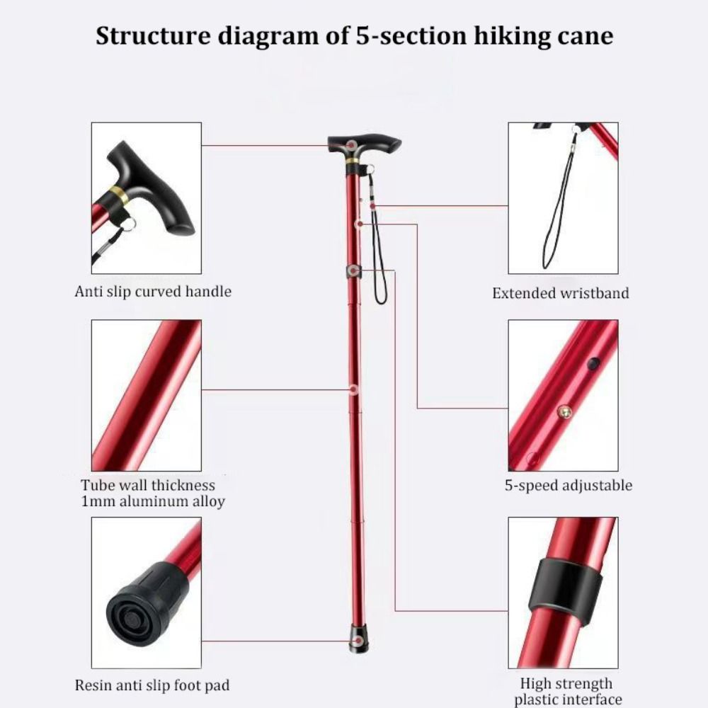 عصا مشي تلسكوبية قابلة للتعديل - مراجعة Trekking Pole Carbon وسعره